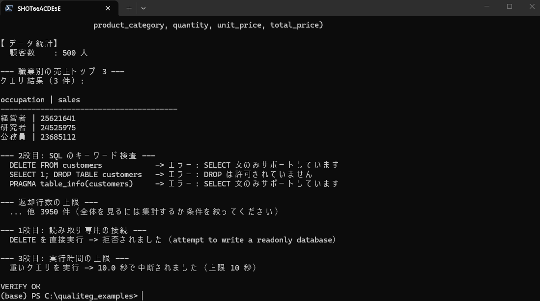verify.py の実行結果