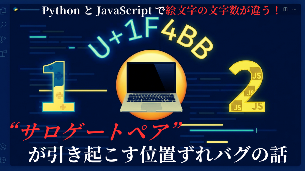 Python と JavaScript で絵文字の文字数が違う！サロゲートペアが引き起こす位置ずれバグの話
