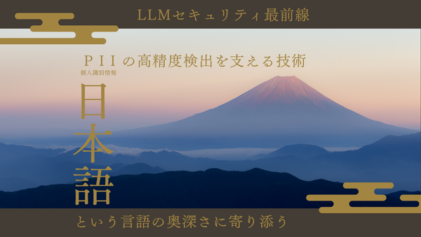 PIIの高精度検出を支える技術～日本語という言語の奥深さに寄り添う～