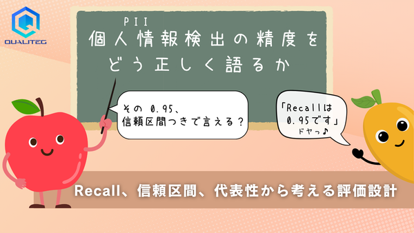 個人情報検出の精度を、どう正しく語るか ― Recall、信頼区間、代表性から考える評価設計
